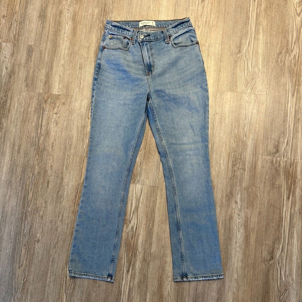 Abercrombie & Fitch Womens 26/2XS 90s Slim Straight Ultra High Criss Cross Jeans